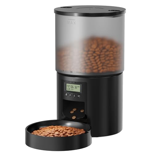 Automatic Cat & Dog Feeder: 4L Auto Feeder with 1-6 Meals - Customized Feeding Schedule