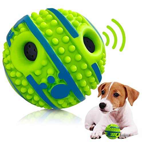 Spiky Interactive Gigi Sound Dog Toys, Squeaky Chewing Toys for Training Teeth Cleaning, Herding Balls - Safe for Small, Medium & Large Dogs - Indoor & Outdoor Use