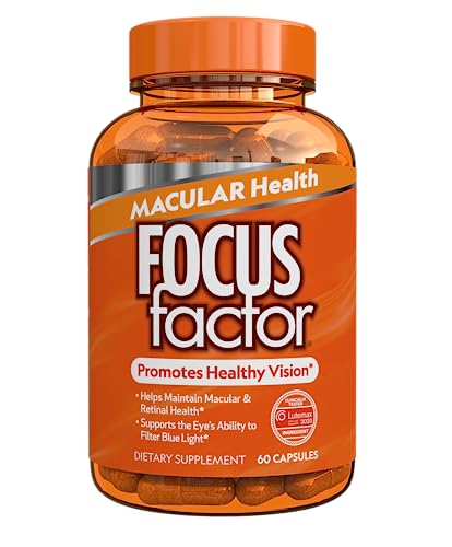 Focus Factor Macular Health Formula (60 Count) - Eye Vitamins for Macular Support - Lutein and Zeaxanthin Supplement with Folate, Vitamin B12, Vitamin C, Vitamin E, Lutemax 2020® - Eye Health Support