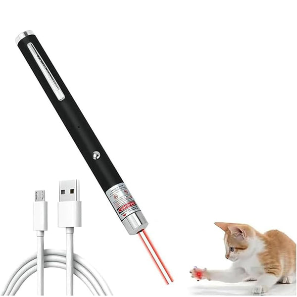 WNZQK Laser Pointer for Cats Dogs Rechargeable Cat Laser Toys Interactive Cat Toys for Indoor Pet Toys Laser Presentation Remotes Red Light (1 PCS Pack Red Light, USB Rechargeable)