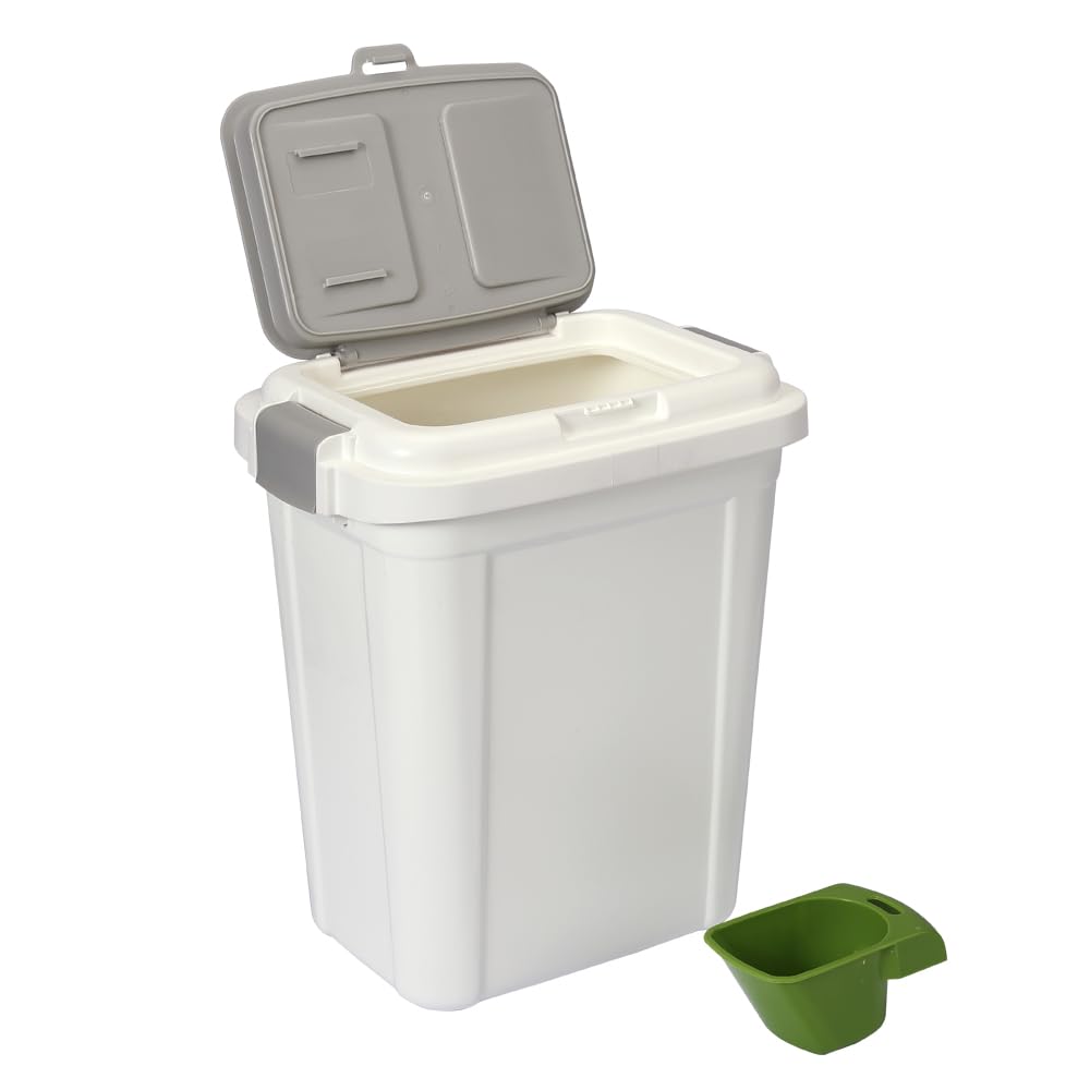 Ashfield & Harkness Airtight Pet Food Storage Container, up to 20 Lbs/ 23 Qt for Dog Cat Bird and Other Pet Food Storage, Easy Acces Including Scoup, Easy Access, Lightweight Keeps Pet Food Fresh