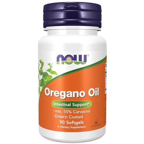 NOW Foods Supplements, Oregano Oil with Ginger and Fennel Oil, Enteric Coated, 90 Softgels