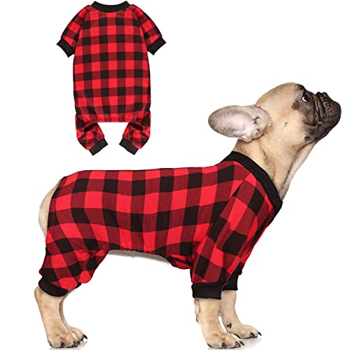 Buffalo Plaid Dog Fleece Sweater - Soft Thickening Warm Puppy Clothes for Small Dogs, Girls & Boys (S)