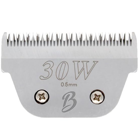 Bucchelli Detachable A Series Wide 30 Blades for Dog Grooming Cuts Length 1/50" - 0.5mm Japanese Carbonized Steel Wide Grooming Blades Compatible A5 Series Wide Clippers for Dogs(30W)