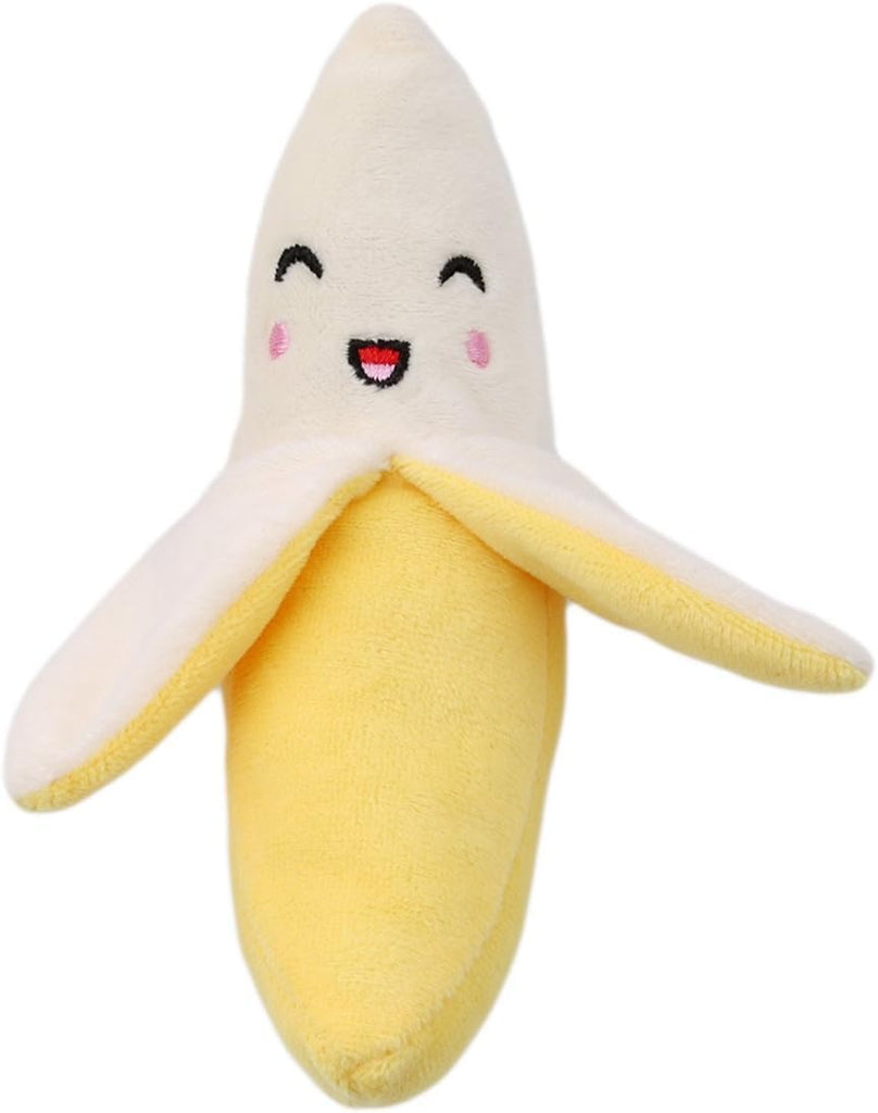 Yellow Banana Squeaker Puppy Plush Dog Chew Toys