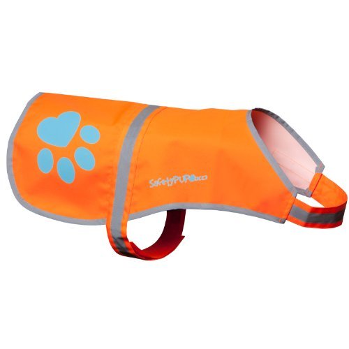 SafetyPUP XD Reflective Dog Vest. Hi-Visibility, Fluorescent Blaze Orange Dog Vest Helps Protect Your Best Friend. Safeguard Your PUP from Motorists & Hunting Accidents, On or Off Leash. (Large)