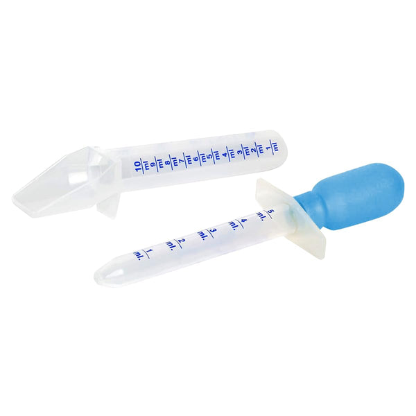 EZY DOSE Kids Oral Liquid Medicine Dropper and Spoon Kit For Baby & Toddler, Deliver Correct Dose, 5mL/1 TSP Capacity, 2 Piece Set, Color May Vary, Made in the USA, BPA Free