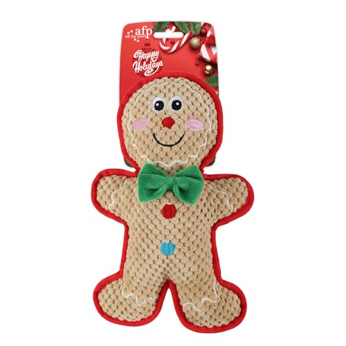 ALL FOR PAWS Dog Squeaky Toys Christmas Dog Gifts Toys Enrichment Fetch Toys Holiday Birthday Gift for Medium to Large Dogs
