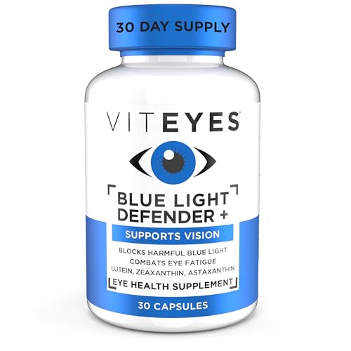 Viteyes Blue Light Defender+ Supplement Capsules, Dietary Safeguard from Harmful Blue Light, 30 Capsules