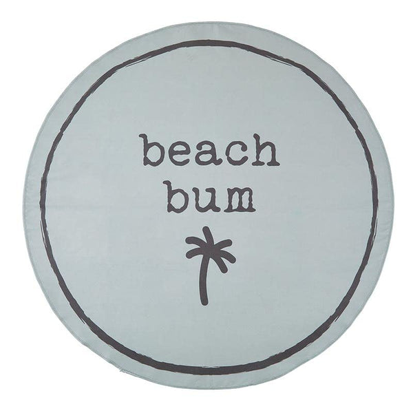 Stephan Baby Towels - Quick Dry Microfiber Infant or Toddler Beach Towel Round, 42-Inch Diameter, Grey - Beach Bum