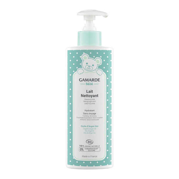Gamarde Baby Cleansing Milk - No-Rinse Baby Bath - Soothes Redness, Discomfort, and Removes Impurities - Clean and Soft Skin - 13.52 oz Cleanser