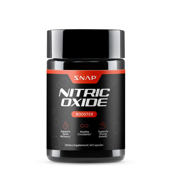 Snap Supplements Nitric Oxide Supplement with L-Arginine to Support Energy, Quick Recovery, Heart Health, Muscle Growth & Circulation, 60 Vegetarian Capsules (1 Month Supply)