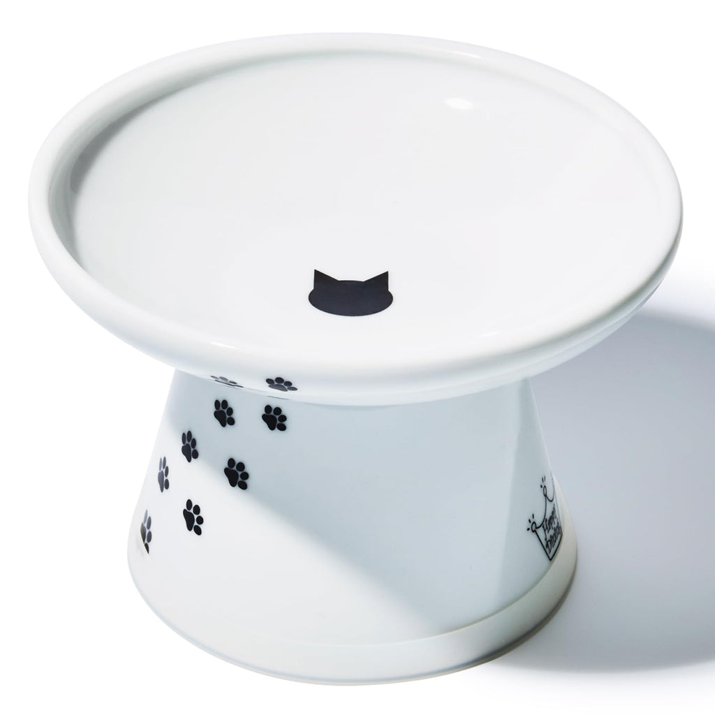 Necoichi Extra Wide Raised Cat Food Bowl, Elevated, Prevent Neck & Whisker Fatigue, Dishwasher and Microwave Safe, No.1 Seller in Japan! (Cat, Extra Wide)