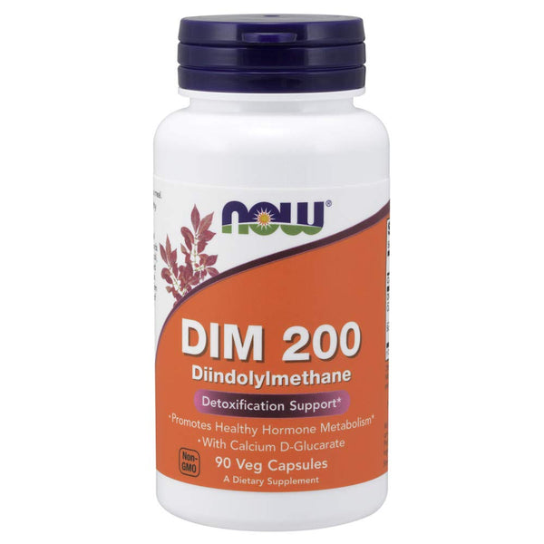 NOW Foods Supplements, DIM 200 (Diindolylmethane) with Calcium D-Glucarate, 90 Veg Capsules