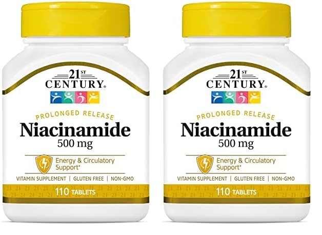 21st Century Niacinamide 500 mg Prolonged Release Tablets, 110-Count (Pack of 2)