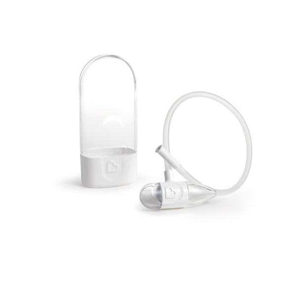 Munchkin® ClearNose™ Baby Nasal Aspirator - No Filters Needed, Gentle Nose Sucker for Baby Snot, Clear/White