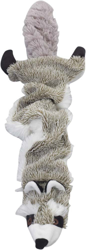 SPOT Bungee Skinneeez Stuffingless Plush Animal Toy for Dogs, Interactive Tug of War Dog Toy, Raccoon, Expands to 36 Inches Long