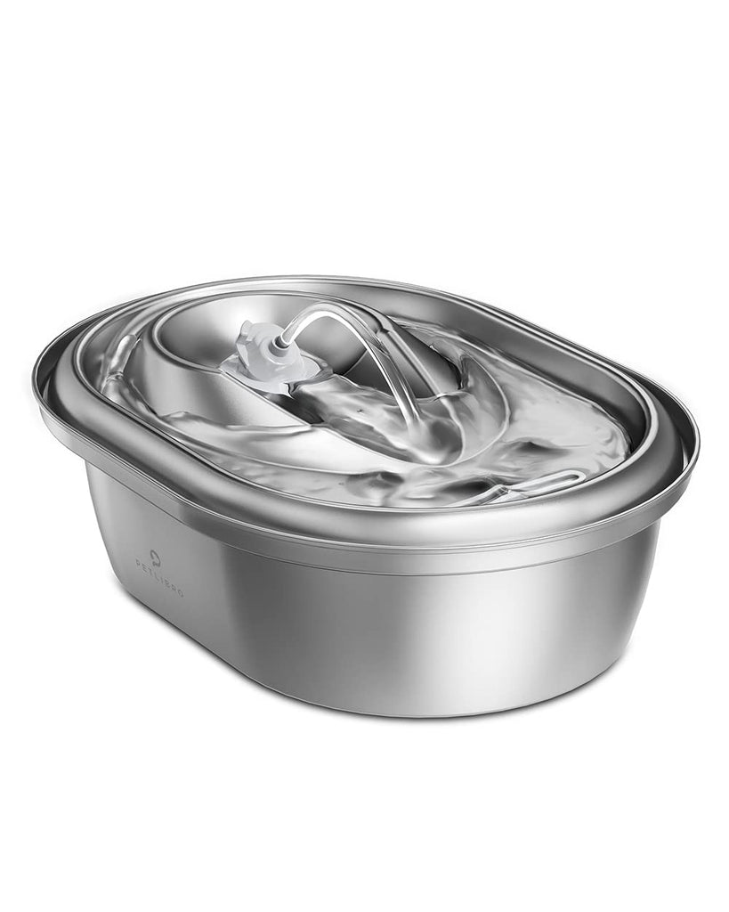 PETLIBRO Cat Water Fountain Stainless Steel, 68oz/2L Pet Water Fountain for Cats Inside, Food-Grade Dog Water Fountain, Cat Water Dispenser with Adjustable Water Flow for Cats & Dogs