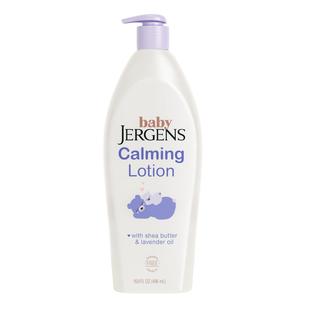 Jergens Baby Calming Lotion, Baby Calming Lotion, Lavender Baby Lotion, Baby Moisturizer with Shea Butter and Lavender Oil, 16.8 Fl Oz