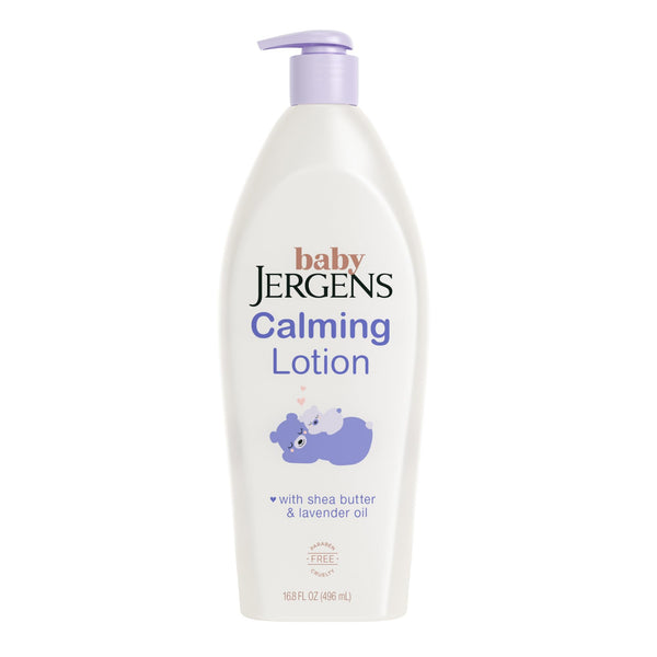 Jergens Baby Calming Lotion, Baby Calming Lotion, Lavender Baby Lotion, Baby Moisturizer with Shea Butter and Lavender Oil, 16.8 Fl Oz
