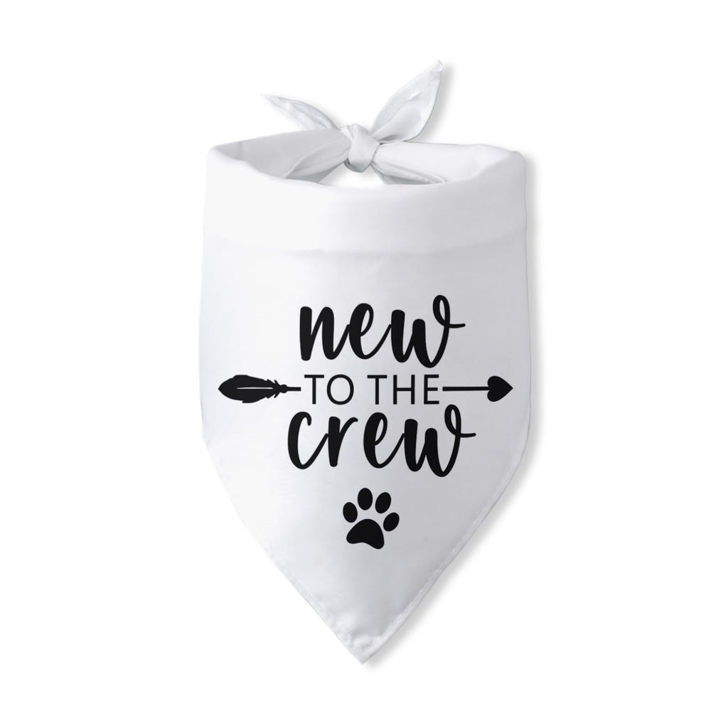 New to The Crew Dog Bandana New Puppy Announcement Gift for New Owners Puppy Bandana Dog Owner Gifts Triangle Bibs Scarf Accessories for Small Medium Dogs Pets