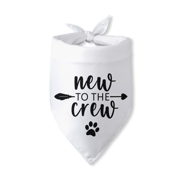New to The Crew Dog Bandana New Puppy Announcement Gift for New Owners Puppy Bandana Dog Owner Gifts Triangle Bibs Scarf Accessories for Small Medium Dogs Pets