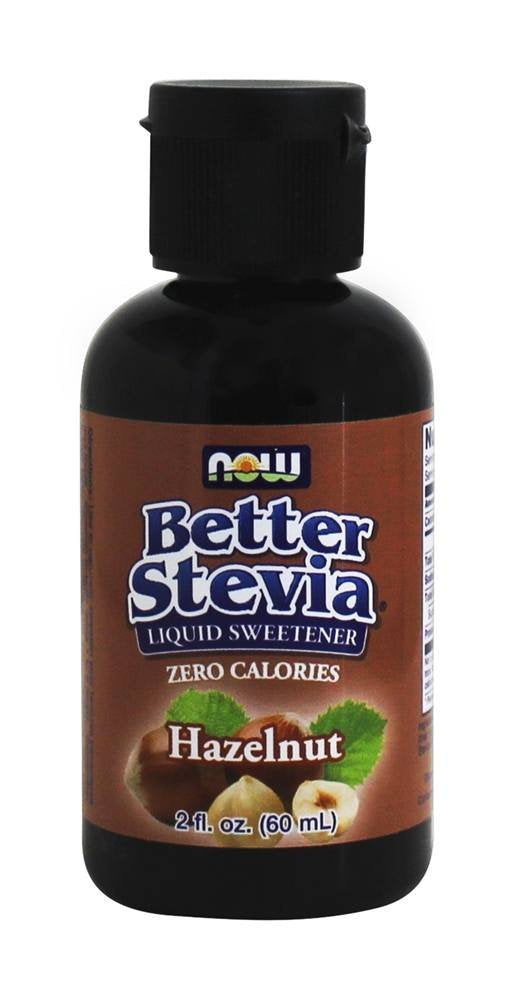 NOW Foods BetterStevia Hazelnut Zero-Calorie Liquid Sweetener, Keto Friendly, Suitable for Diabetics, No Erythritol, 2-Ounce