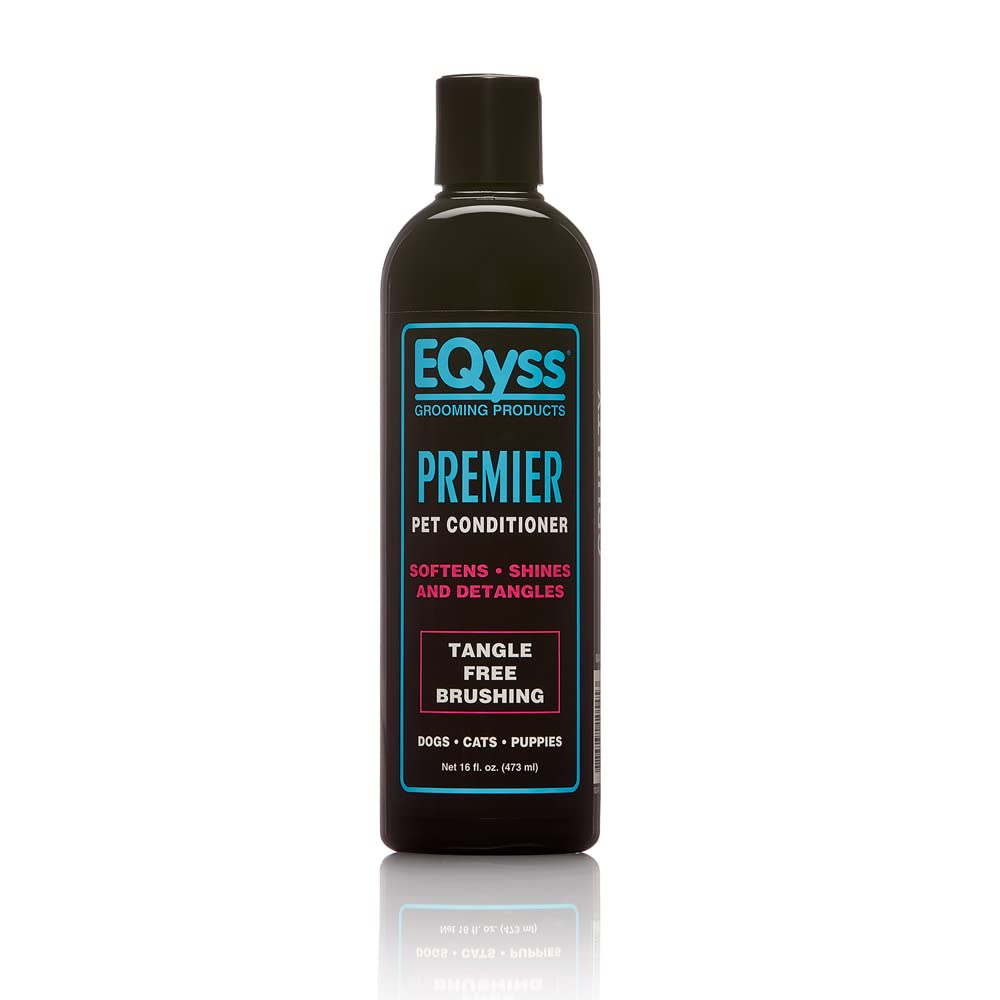 EQyss Premier Pet Conditioner - Moisturizes, Softens, & Conditions Dry Coat & Hair, Detangles & Adds Shine - for all Dogs, Cats, Puppies (16 oz)
