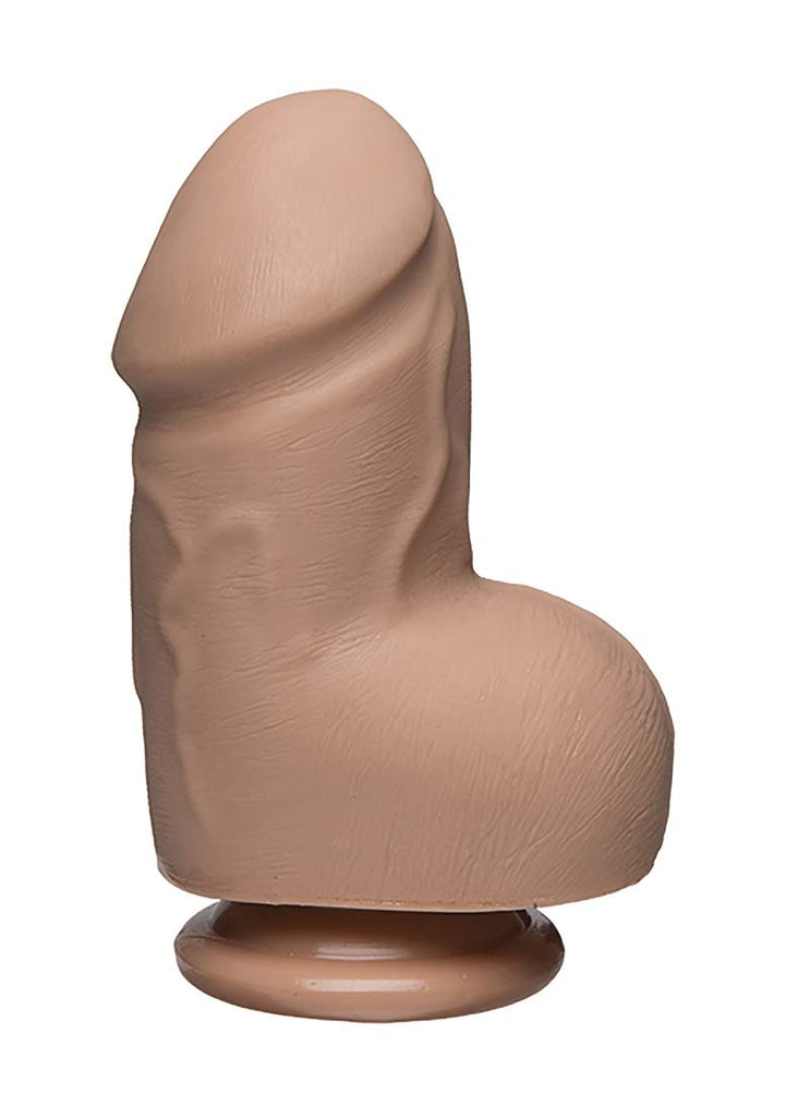 Doc Johnson The D - Fat D - 6 Inch with Balls - FIRMSKYN - 6.25" Long and 2.75" Wide - Strong Suction Cup Base - O-Ring Harness Compatible Dildo, Vanilla