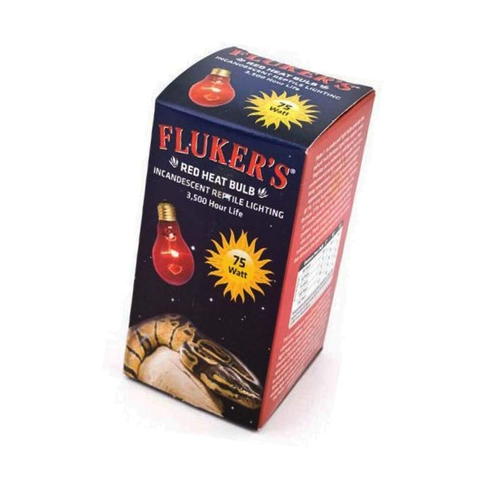 Fluker's Incandescent Red Heat Bulbs for Reptiles, 75 Watt