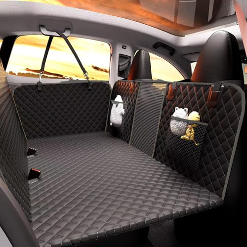 Back Seat Extender for Dogs,Holds 420lbs,Waterproof Dog Car Seat Cover for Back Seat with Hard Bottom,2025 Upgraded Material Dog Hammock for Car,Easy to Use and Clean