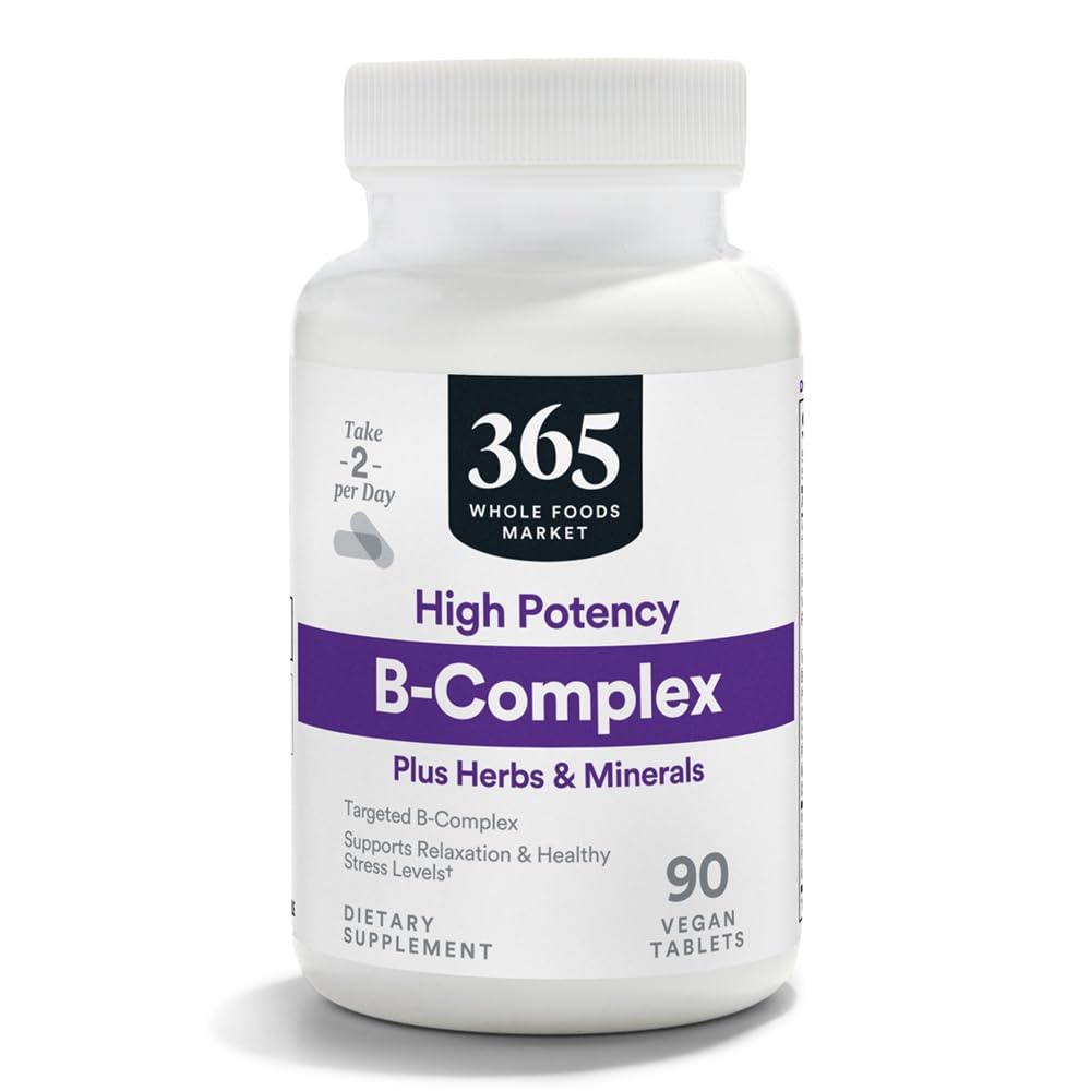365 by Whole Foods Market, Vitamin B Complex Hi Potency Herbal Support, 90 Tablets