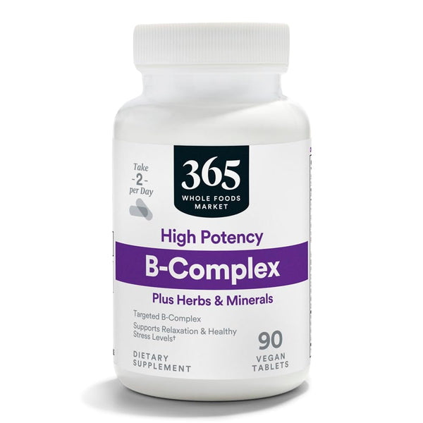 365 by Whole Foods Market, Vitamin B Complex Hi Potency Herbal Support, 90 Tablets