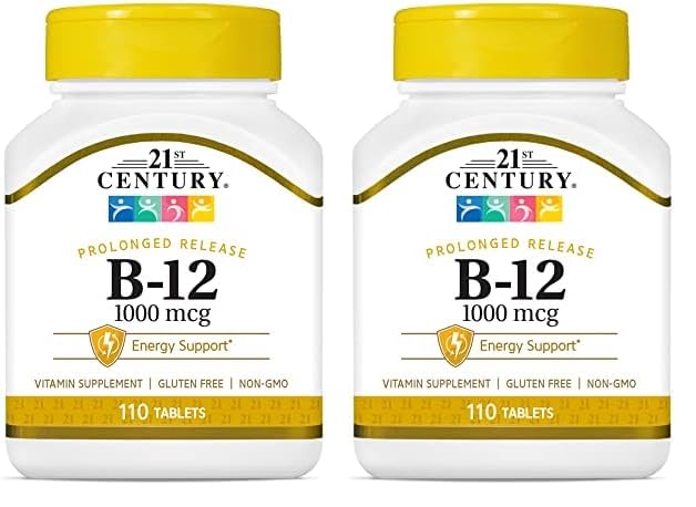 21st Century B 12 1000 mcg Prolonged Release Tablets, 110 Count (Pack of 2)