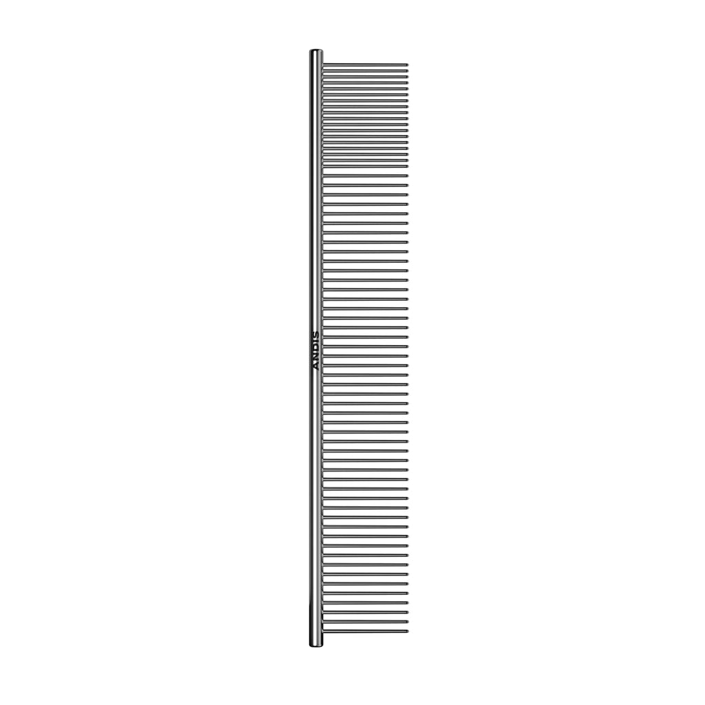 Andis 68545 Stainless-Steel Comb for Knots, Mats & Loose Hair Removal - Effective Dematting Tool Comfortable, Lightweight, Portable & Safe for Dogs, Cats & Pets – Silver, 10-Inch