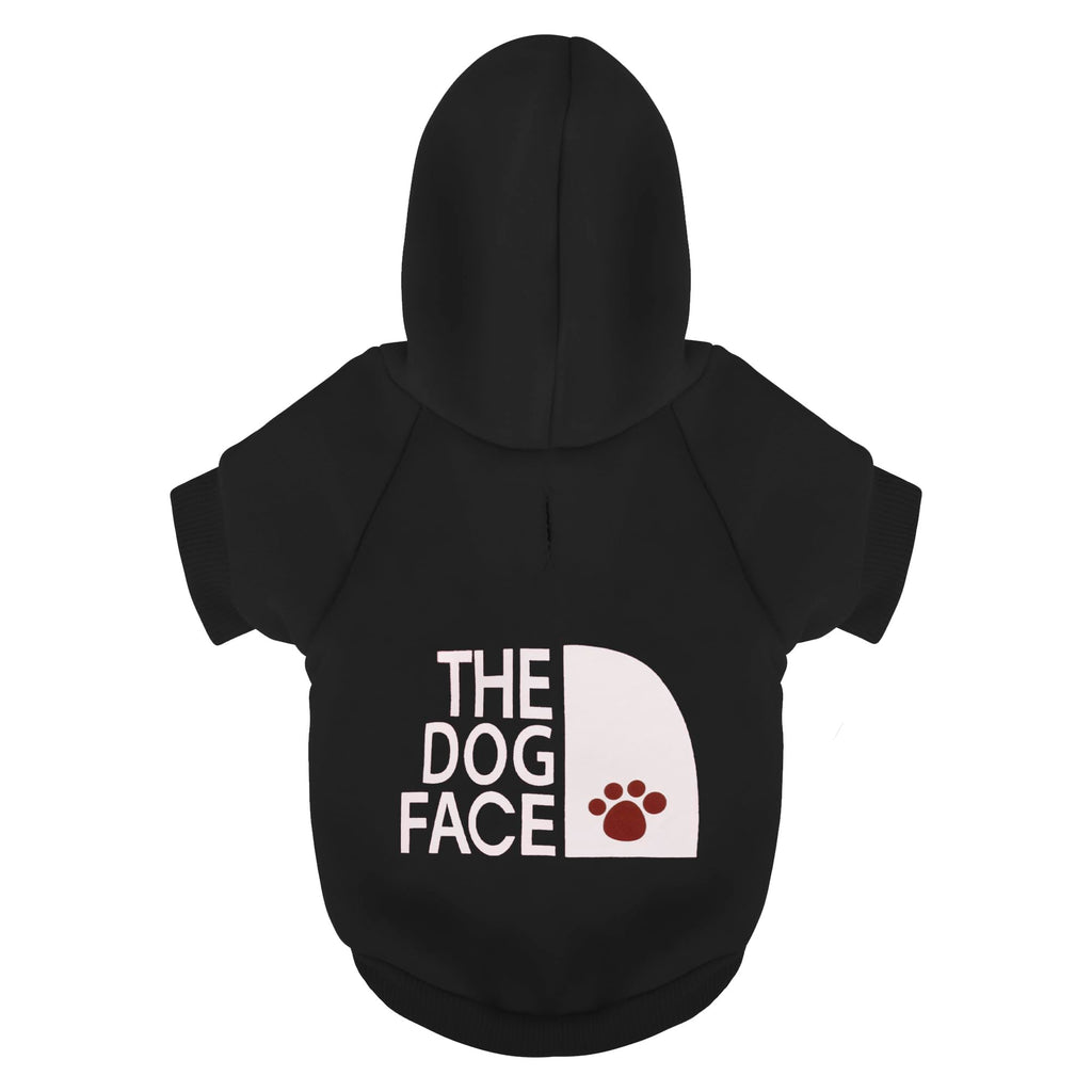 Paiaite Black Chihuahua Dog Hoodie: Keep Your Pup Warm and Stylish with a 'The Dog Face' Printed Sweatshirt, Pet Clothes and Sweater Coat All in One Perfect for Winter and Cool Summer Nights! Black S