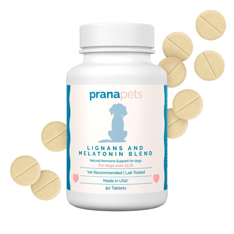 PranaPets Lignans & Melatonin for Dogs Naturally Aids in Relieving Symptoms of Cushing’s in Dogs Over 25 lb