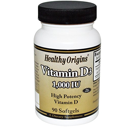 Healthy Origins Vitamin D3 Gels 1, 000 Lulanolin 90 Gels, 90 Count pack of 0