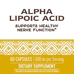 Nature's Way Alpha Lipoic Acid, Supports Healthy Nerve Function*, 600 mg per serving, 60 Capsules