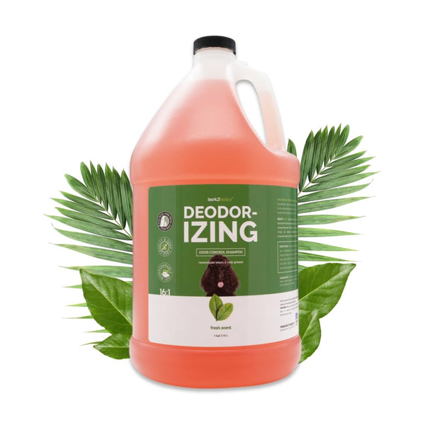 Bark2Basics Deodorizing Dog Shampoo, 1 Gallon | Powerful Odor Neutralizer Odortrol, Naturally Derived Ingredients, Eliminates Smelly Pet Odors, Powerful Deodorizing Formula, Professional Grade