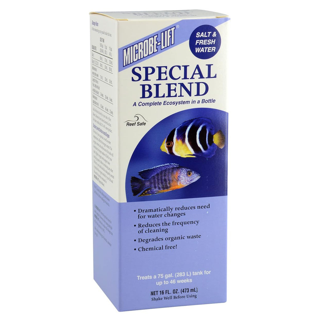 MICROBE-LIFT SBH16 Special Blend Aquarium and Fish Tank Cleaner for Freshwater and Saltwater, 16 Ounces