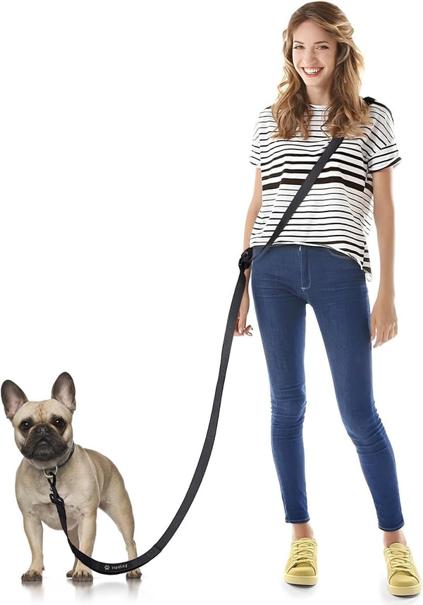 Heelay Hands Free Dog Leash, 8.2ft Multifunctional Crossbody Rope with Explosion-Proof Handle and Adjustable Training Hands Free Leash for Medium Dog