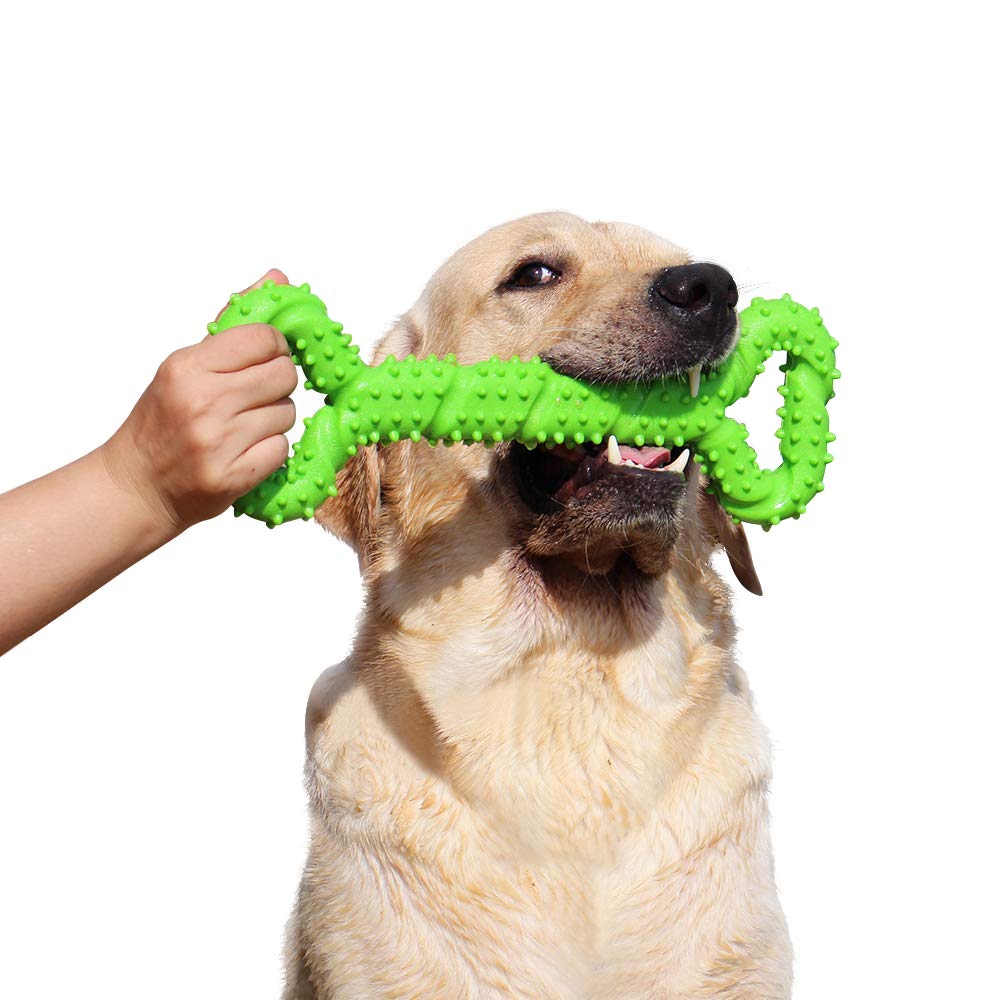LECHONG Durable Dog Chew Toys 13 Inch Bone Shape Extra Large Dog Toys with Convex Design Strong Tug Toy for Aggressive Chewers Medium and Large Dogs Tooth Cleaning