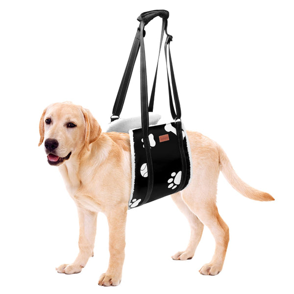 LOOBANI Dog Sling for Large Dogs Hind Leg Support, Portable Dog Lift Harness for Back Legs, Comfortable Leg Support Assistance for Elderly Dogs with Hip, ACL Brace, Senior, Injured (Large) Black