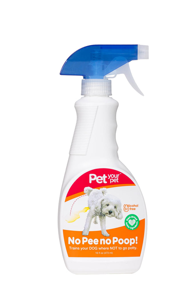 No Pee No Poop Dog Potty Training Spray, 16 Fl Oz – Non-Toxic Dog Spray to Prevent Peeing and Pooping – Natural No Urine Marking Scent Corrector - No Here Stops Dogs Peeing Indoor/Outdoor