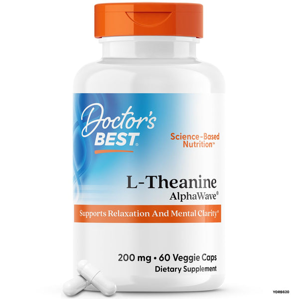 Doctor's Best L-Theanine AlphaWave, Helps Support Relaxation and Mental Clarity, 60 Veggie Capsules