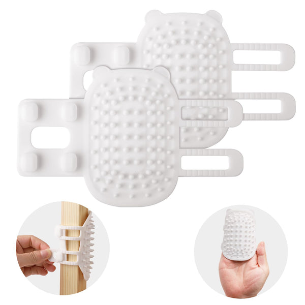 2pcs Self Cleaning Cat Brush, 2-in-1 Tickling Comb Pet Brush Pet Tickling Artifact Cat Grooming Shedding Brush Cat Corner Scartcher for Short/Long Hair Cats Dogs (White)