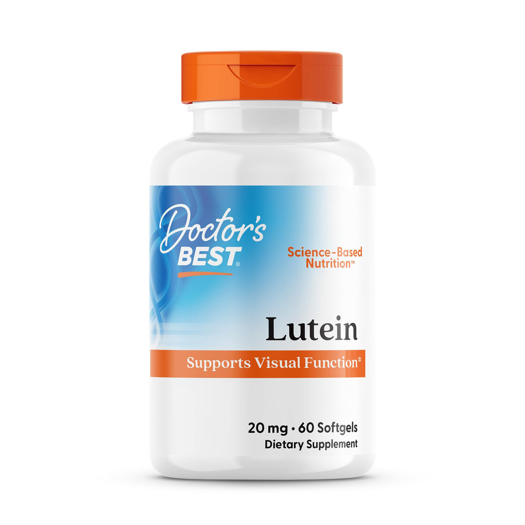 Doctor's Best Lutein with Gluten Free, Vision Support, 60 Softgels