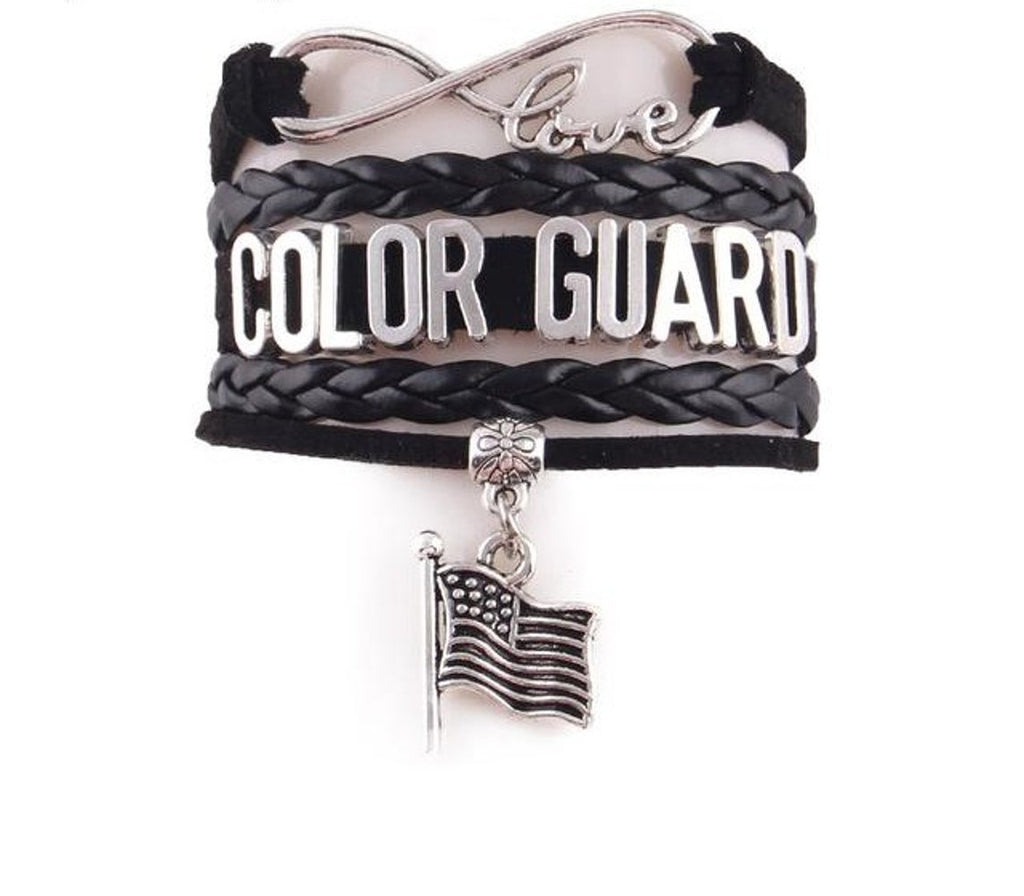 Best Choice Products Infinity Love Bracelet - Color Guard Jewelry Gift (Black)
