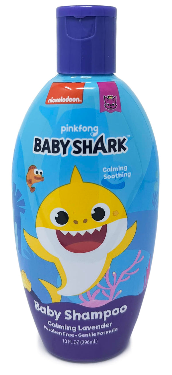 Primal Elements Baby Shark Calming Lavender Baby Shampoo, Paraben Free Gentle Formula, 10 Fl Oz - 12 pack